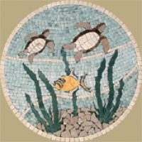 Acquatic Round Mosaic